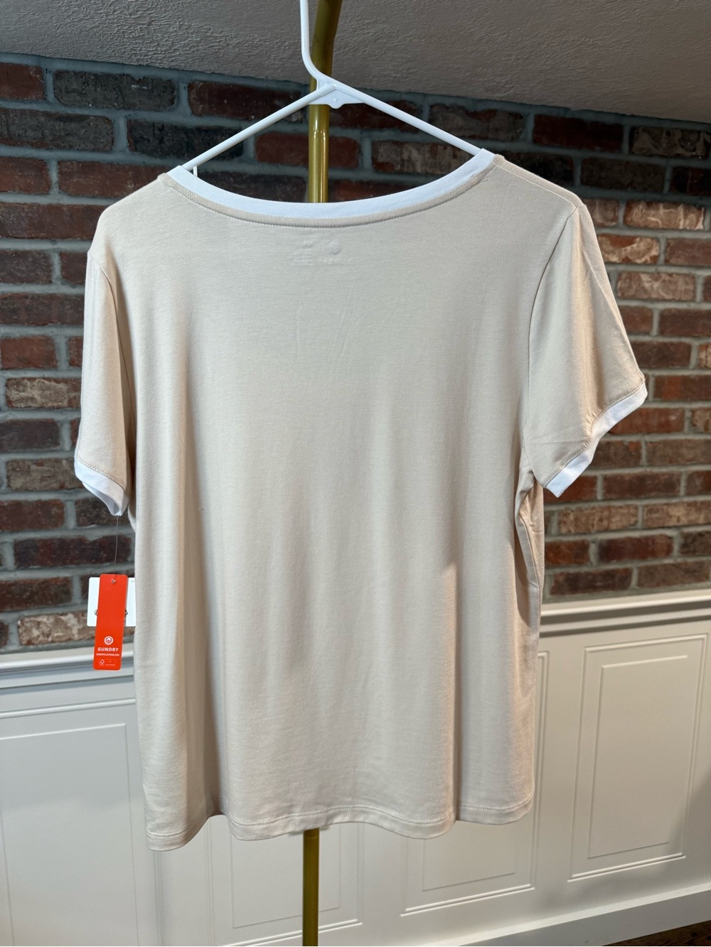 Sundry Ringer Scoop Neck T-Shirt - Picture 3 of 5